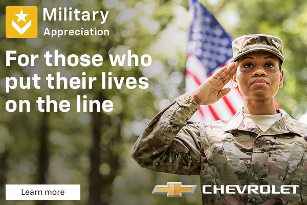 Military appreciation. For those who put their lives on the line. $500 BONUS CASH on most models....